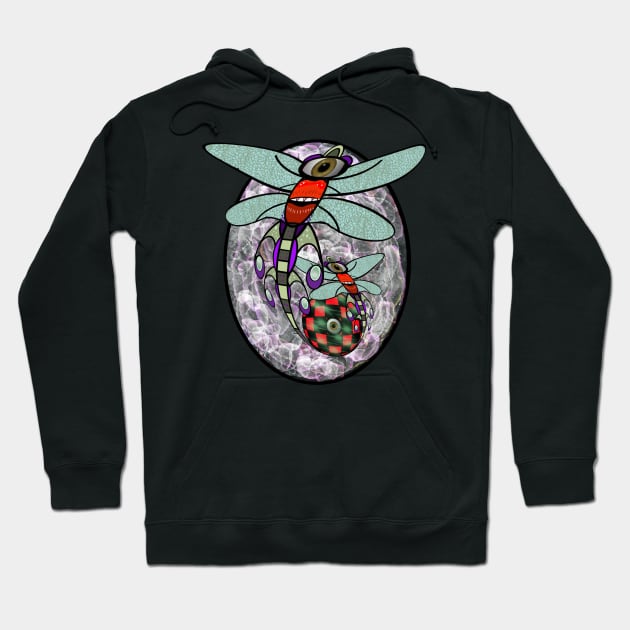 Cosmic Dragonflies Hoodie by Zenferren